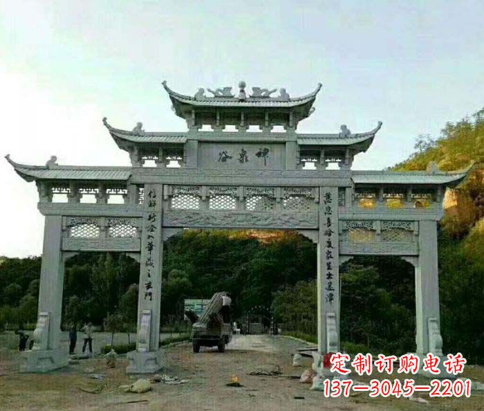 郴州村口石雕牌楼千百年文化瑰宝