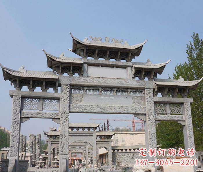 郴州大理石牌坊雕塑传承中国古典文化
