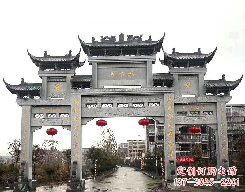 郴州村庄石牌坊雕刻传统工艺的精美瑰宝
