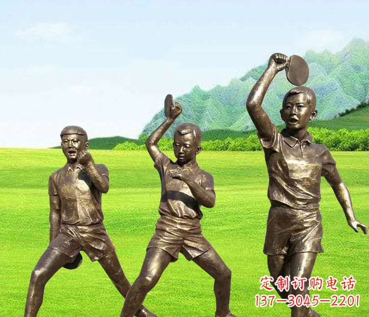 郴州乒乓球雕塑激发运动热情