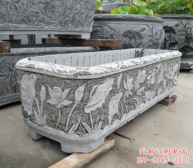 郴州大理石菊花水缸雕塑
