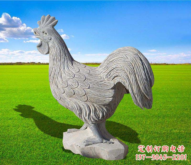 郴州大理石公鸡雕塑精美的艺术瑰宝