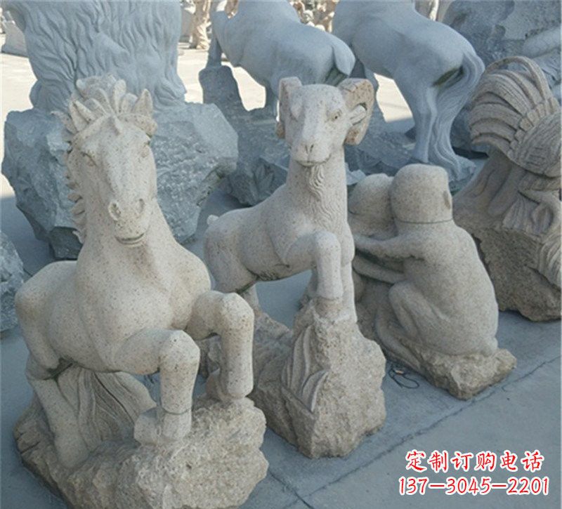 郴州大理石公园动物雕塑