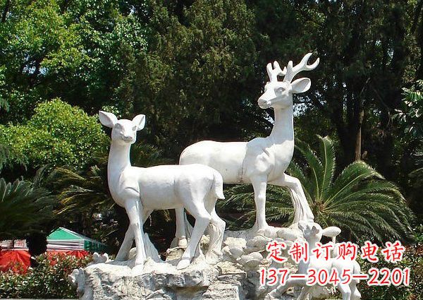 郴州雕塑艺术——大理石公园小鹿石雕