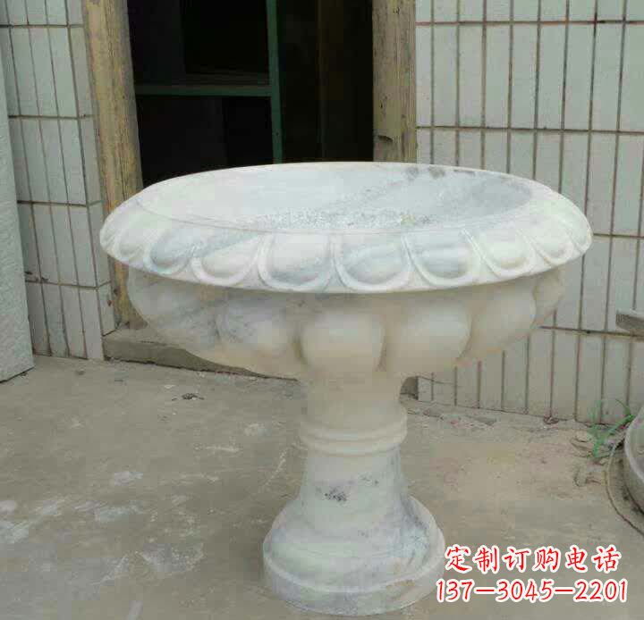 郴州大理石花盆雕塑精美绝伦,艺术风采