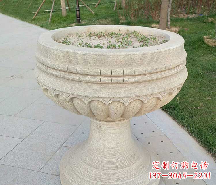 郴州大理石花盆石雕