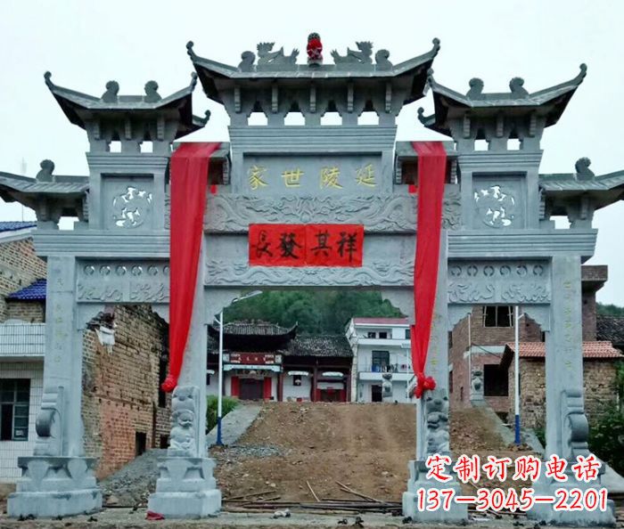 郴州精美大理石牌坊雕塑