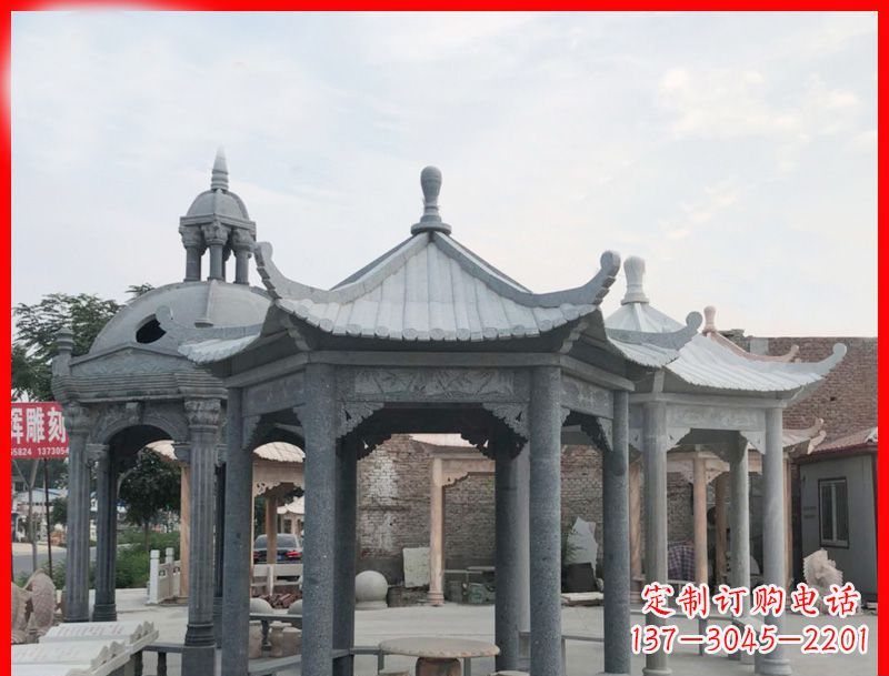 郴州六角凉亭石雕