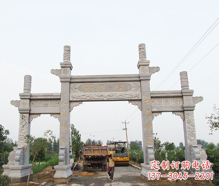 郴州大理石牌坊石雕,艺术精髓永不凋零