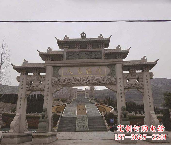 郴州大理石牌坊石雕,精美别致,艺术魅力无限