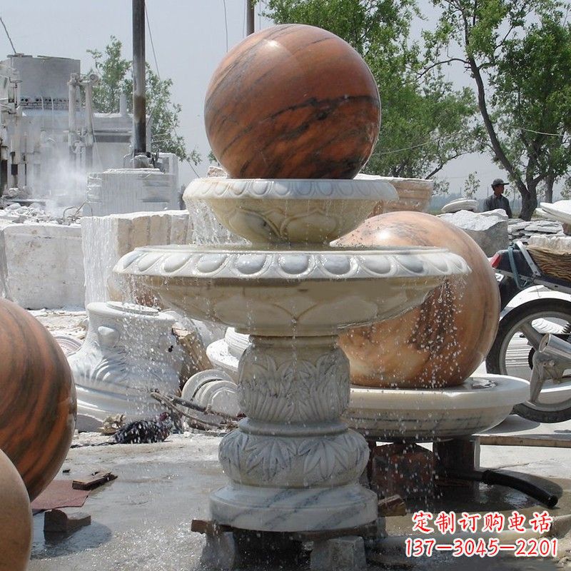 郴州大理石石雕风水球精美绝伦的雕塑艺术