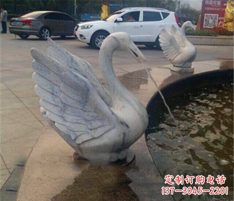 郴州大理石天鹅喷泉石雕