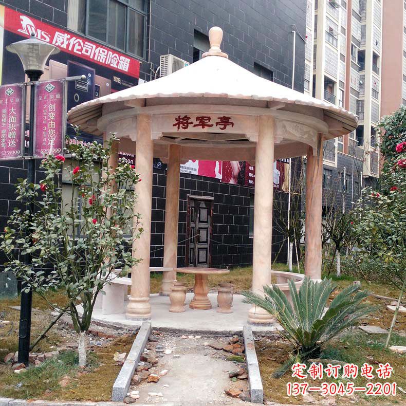 郴州精美大理石凉亭雕塑