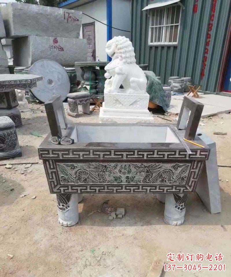 郴州精美大理石香炉雕塑
