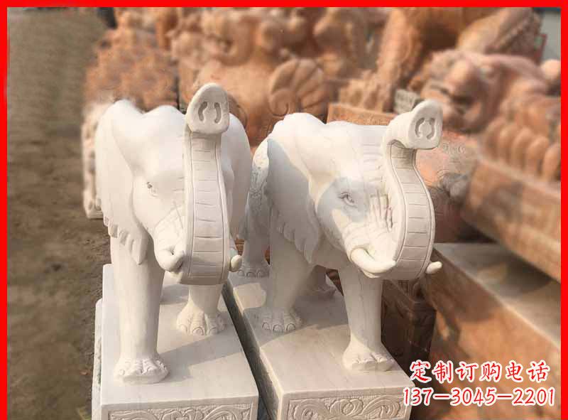 郴州产品名称大理石小象招财石雕