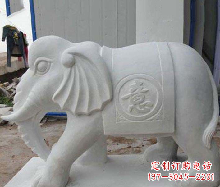 郴州传承财富祝福,大理石招财大象雕塑