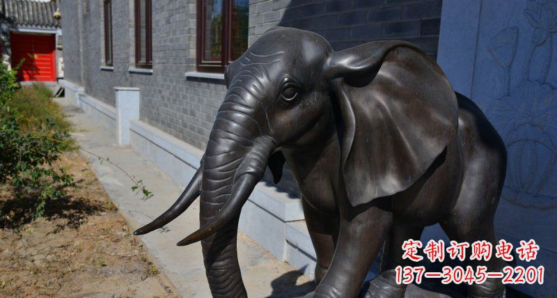 郴州大象动物铜雕 (2)