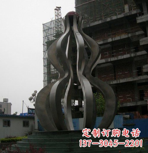 郴州优雅大气的不锈钢葫芦雕塑