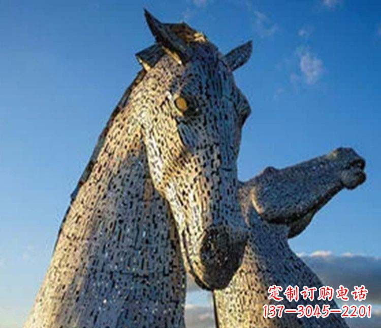 郴州大型不锈钢抽象马雕塑