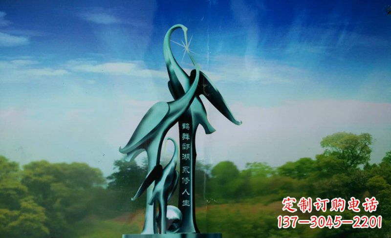 郴州精致的不锈钢仙鹤雕塑