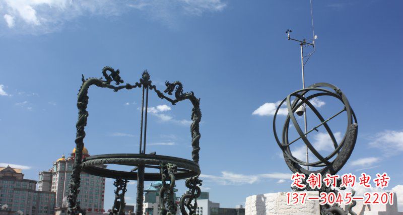 郴州大型浑天仪广场景观铜雕