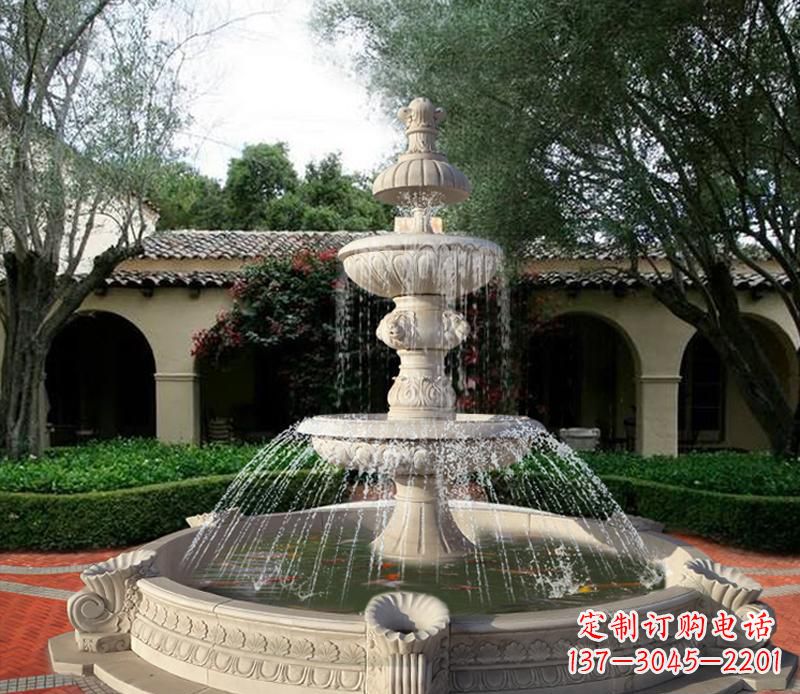 郴州绚丽的喷泉石雕塑