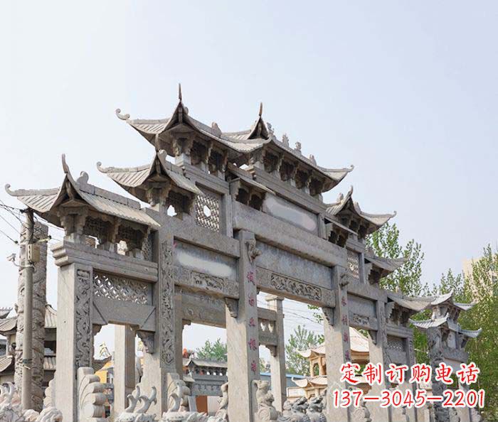 郴州特大型五门石雕牌楼