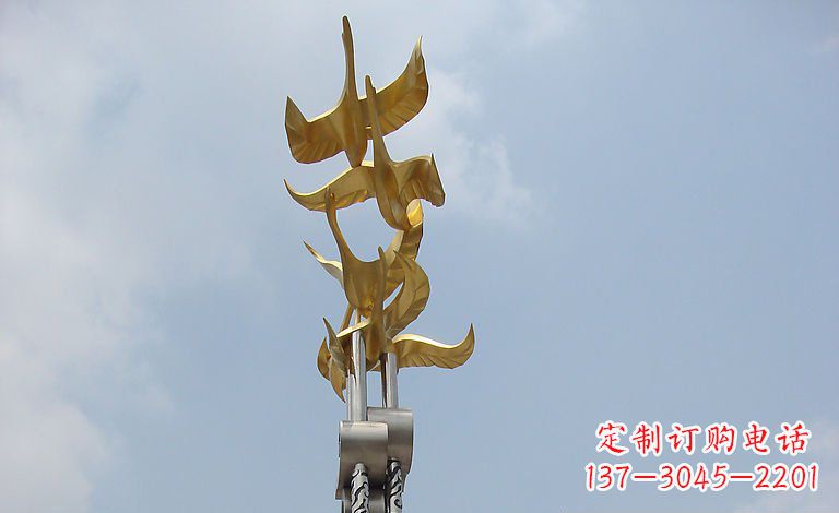 郴州大雁不锈钢梦想雕塑