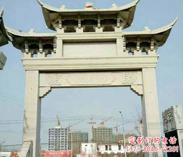 郴州单门道路牌坊石雕