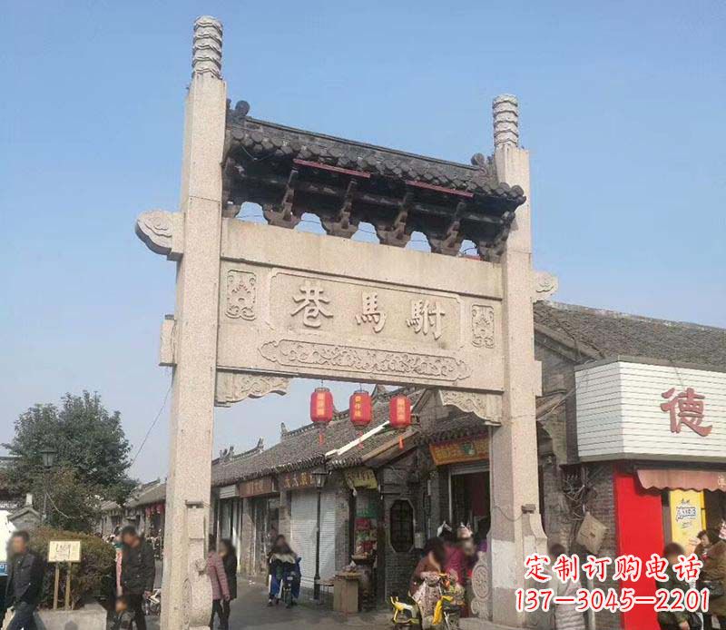 郴州单门石牌坊石雕_1