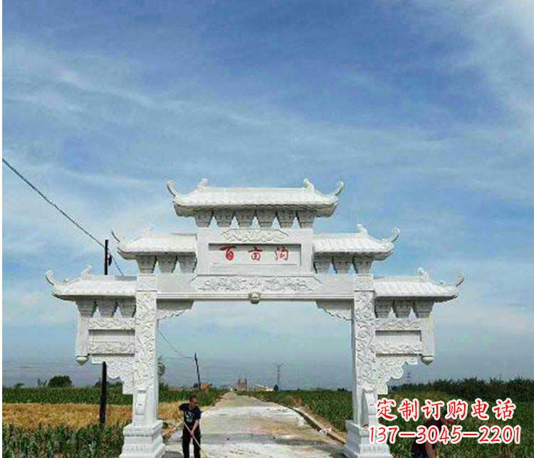 郴州单门石牌坊石雕_2
