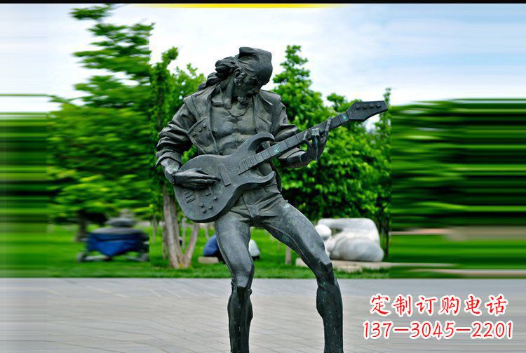 郴州铜雕吉他景观雕塑