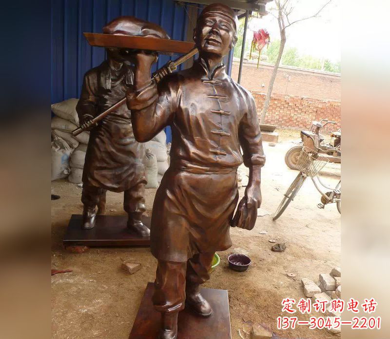郴州店小二铜雕，精美绝伦，永传佳话