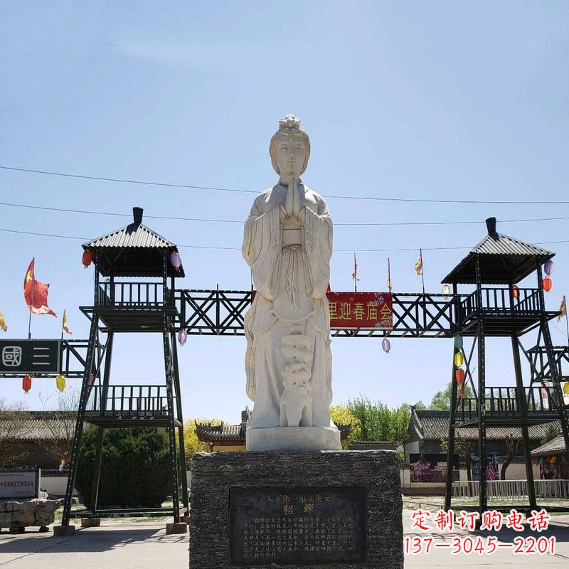 郴州精美貂蝉雕塑,抚今追昔神采飞扬