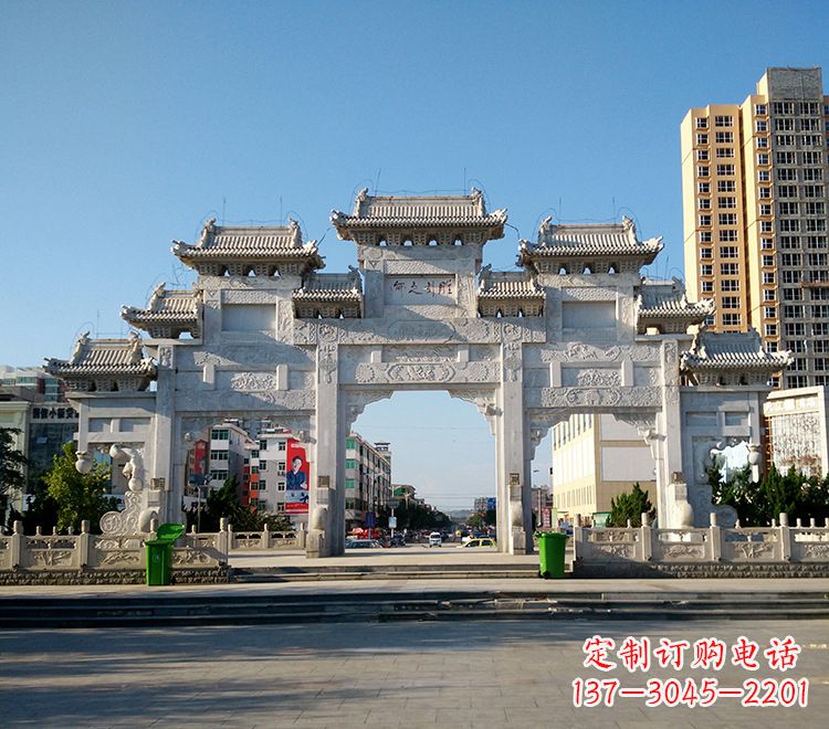 郴州精致锻铜牌坊雕塑