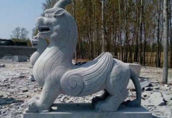郴州独角兽雕塑，神兽石雕带你穿越回古老神话中