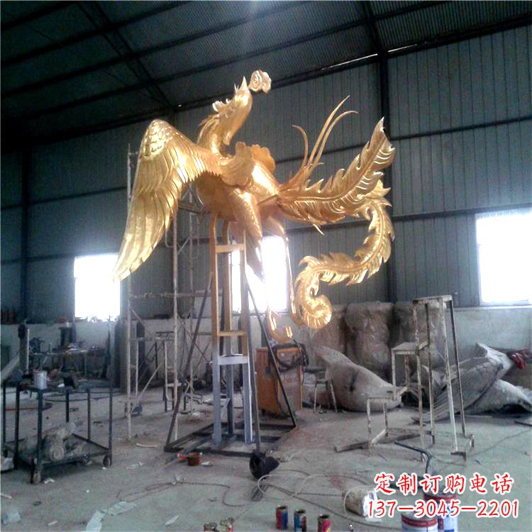 郴州锻铜精美凤凰雕塑