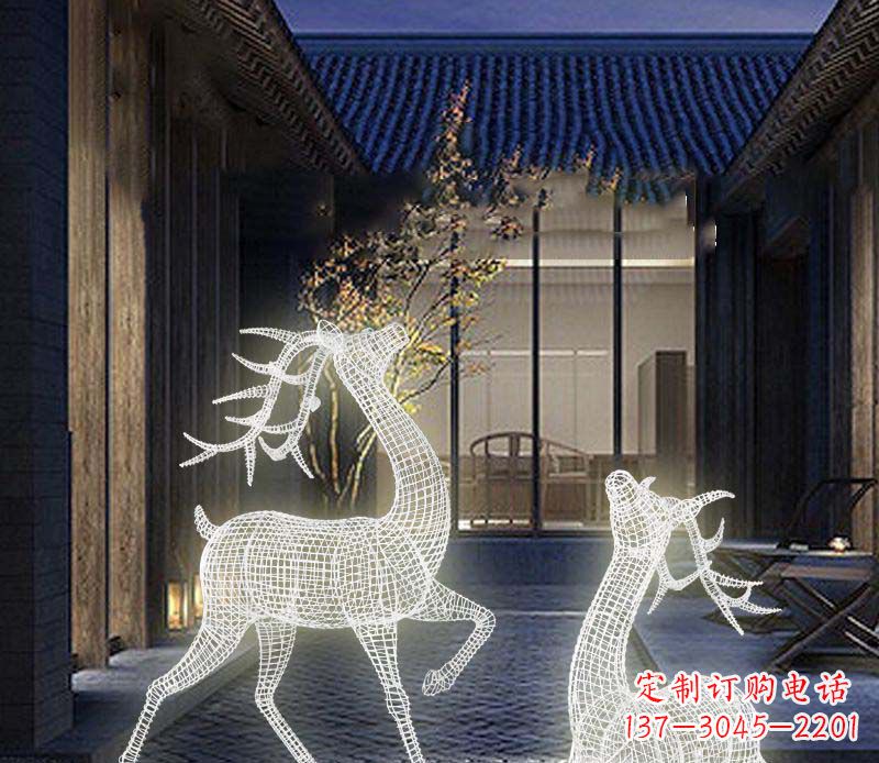 郴州发光精致梅花鹿雕塑