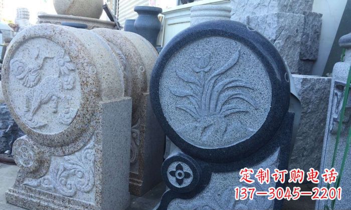 郴州传统仿古抱鼓门墩雕塑