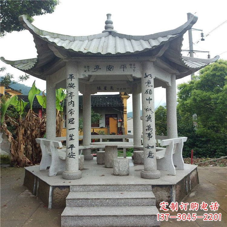 郴州精美大理石凉亭雕塑