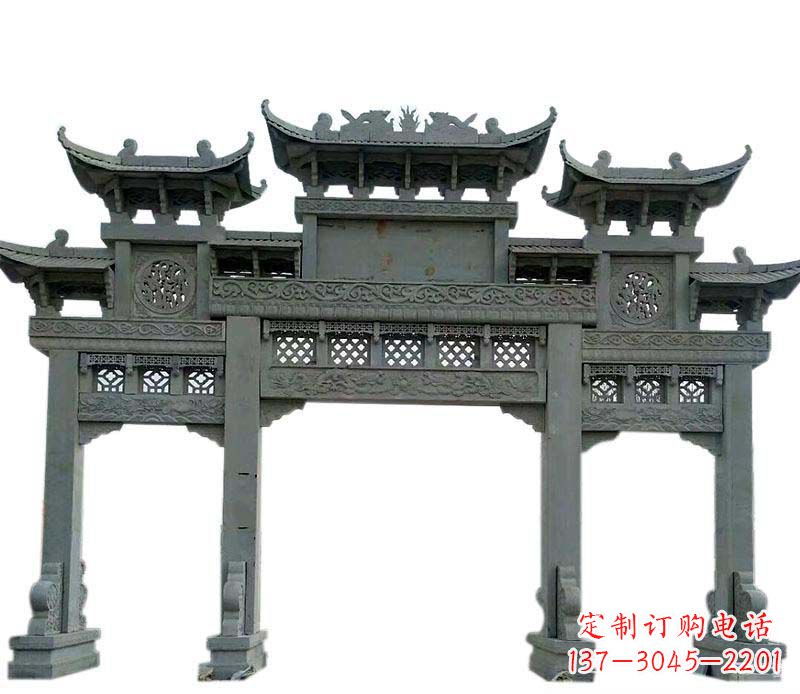 郴州精美的仿古大理石牌坊雕塑