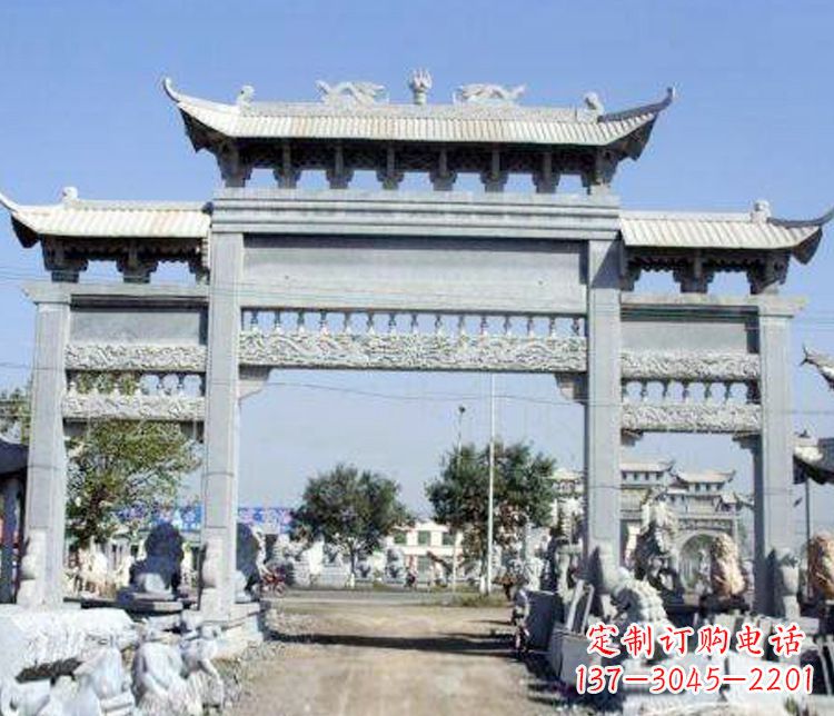 郴州仿古牌坊石雕精美定制