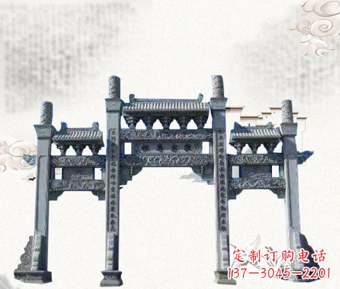 郴州精美仿古牌坊雕塑