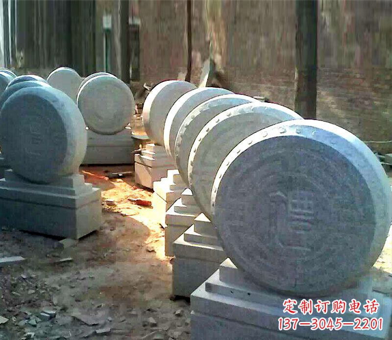郴州仿古石门墩招财抱鼓石雕