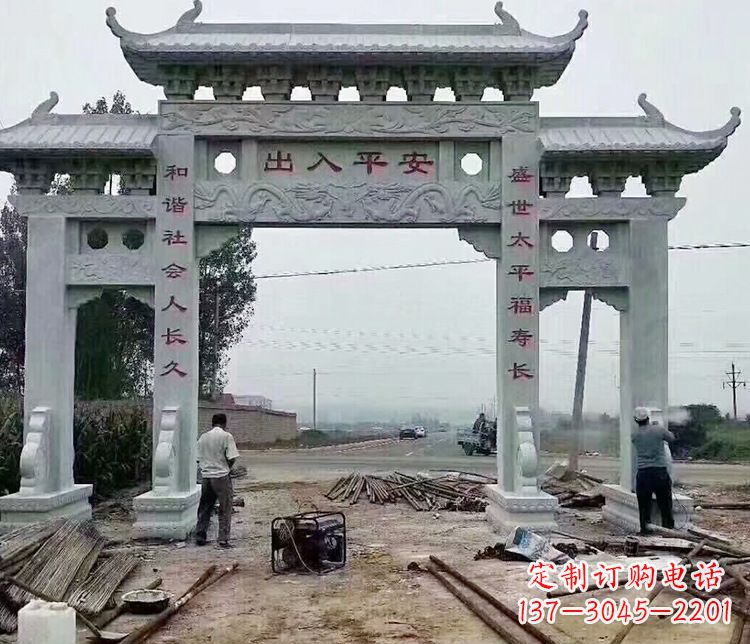 郴州仿古石牌坊石雕