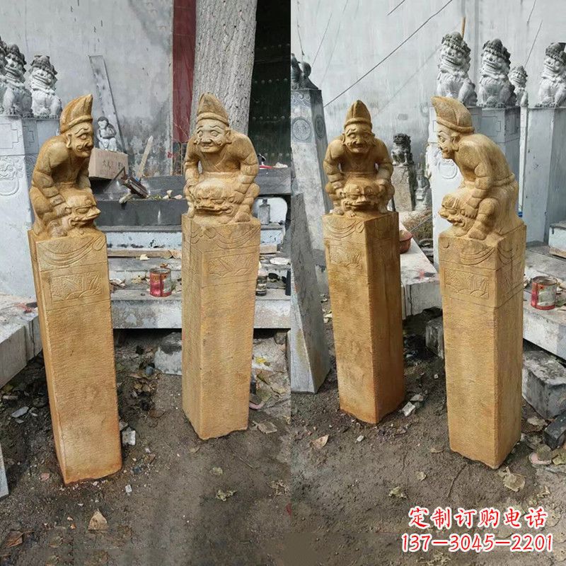 郴州经典仿古拴马桩雕塑
