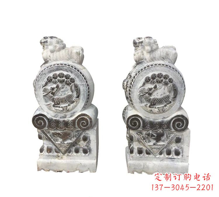 郴州仿古雕塑狮子抱鼓石