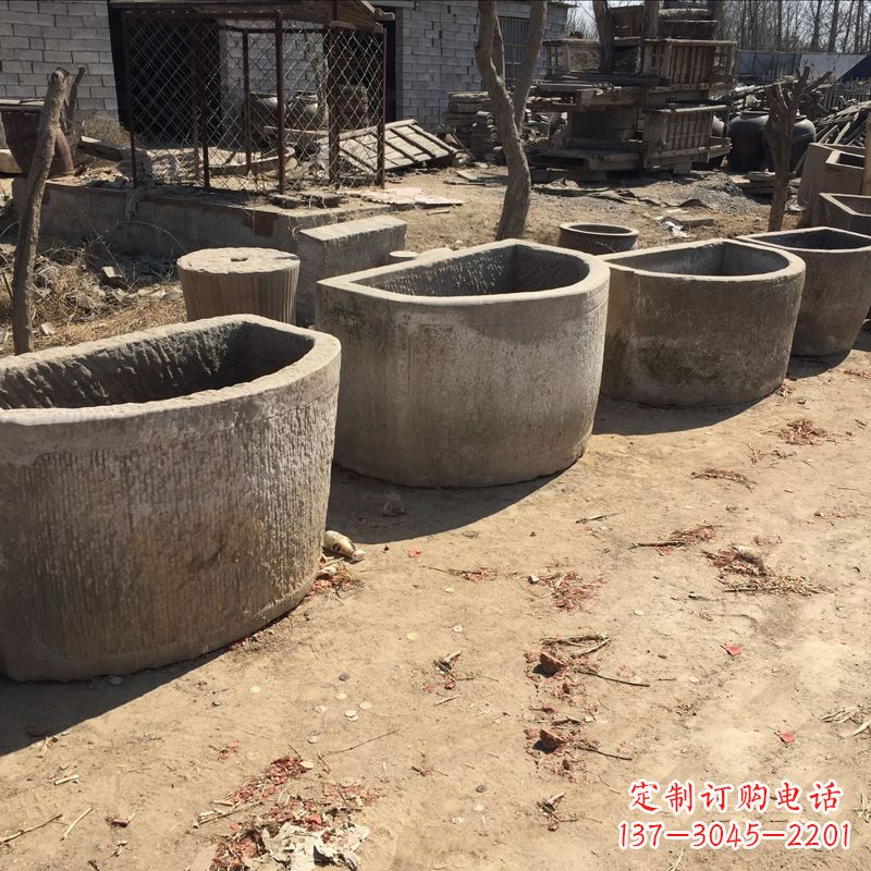 郴州仿古做旧弧形石槽