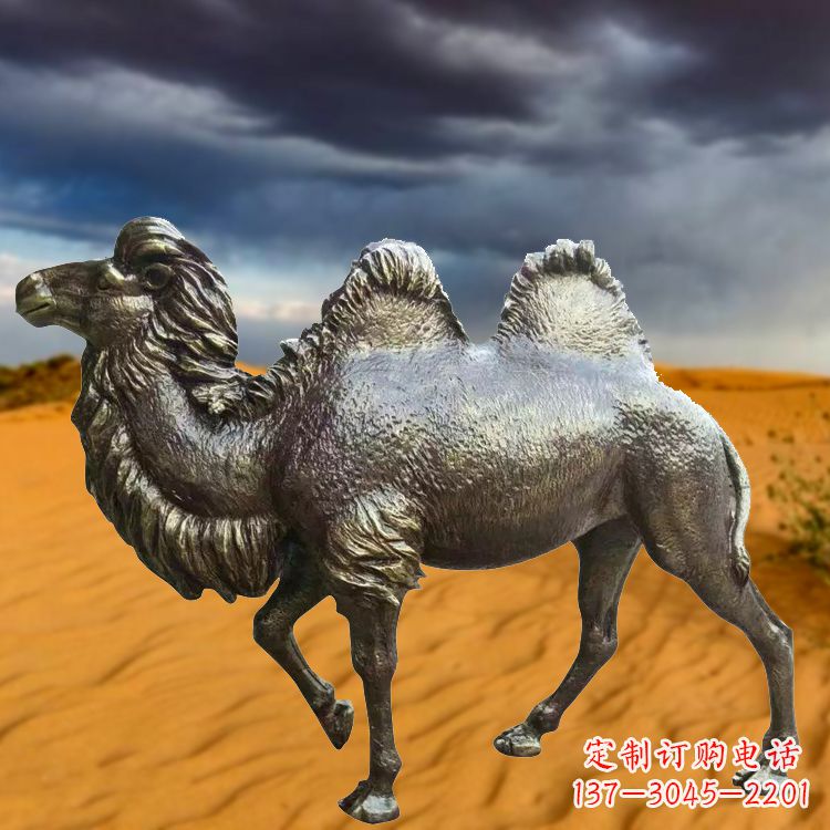 郴州仿铜玻璃钢骆驼雕塑