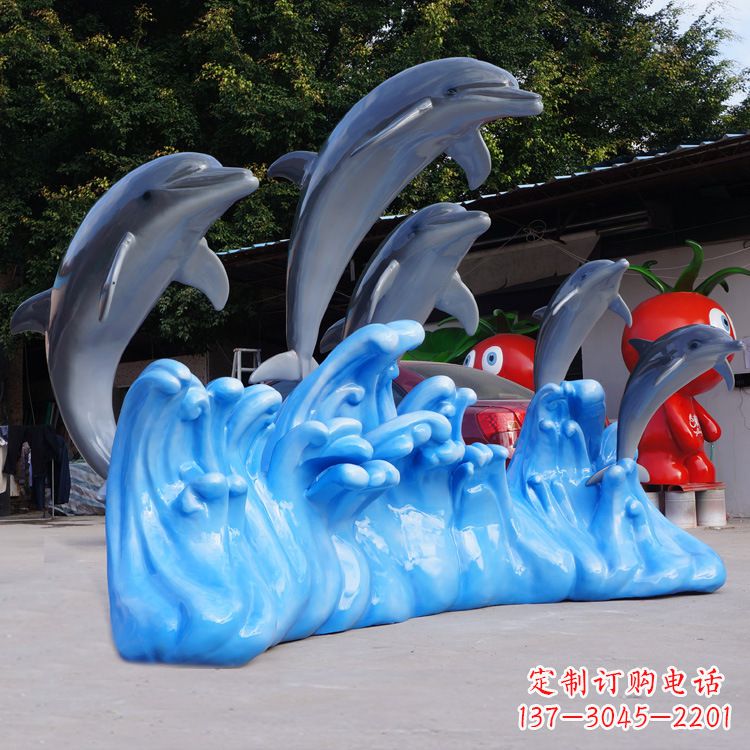 郴州仿真海豚玻璃钢雕塑